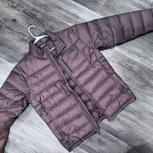 Brown north face down jacket